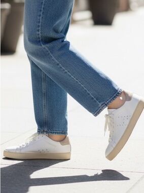 Hogan White and Tan Sneakers